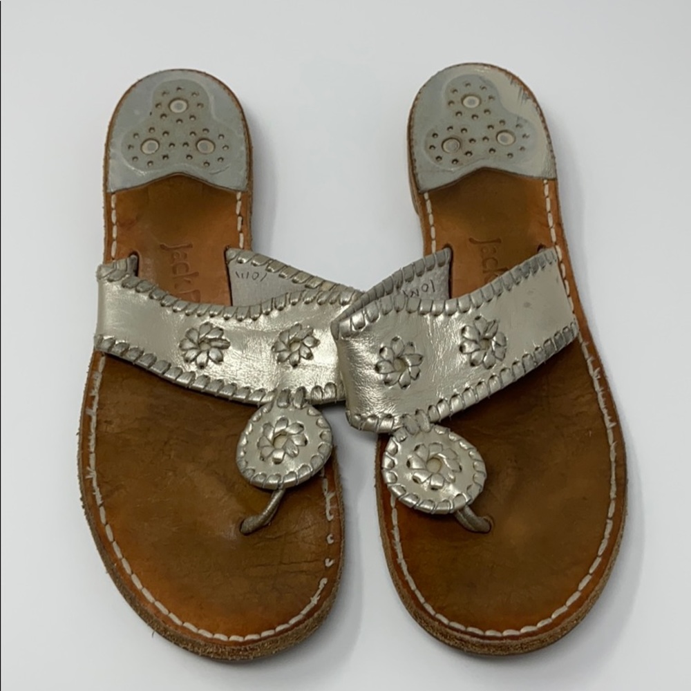 Jack Rogers classic metallic sandal